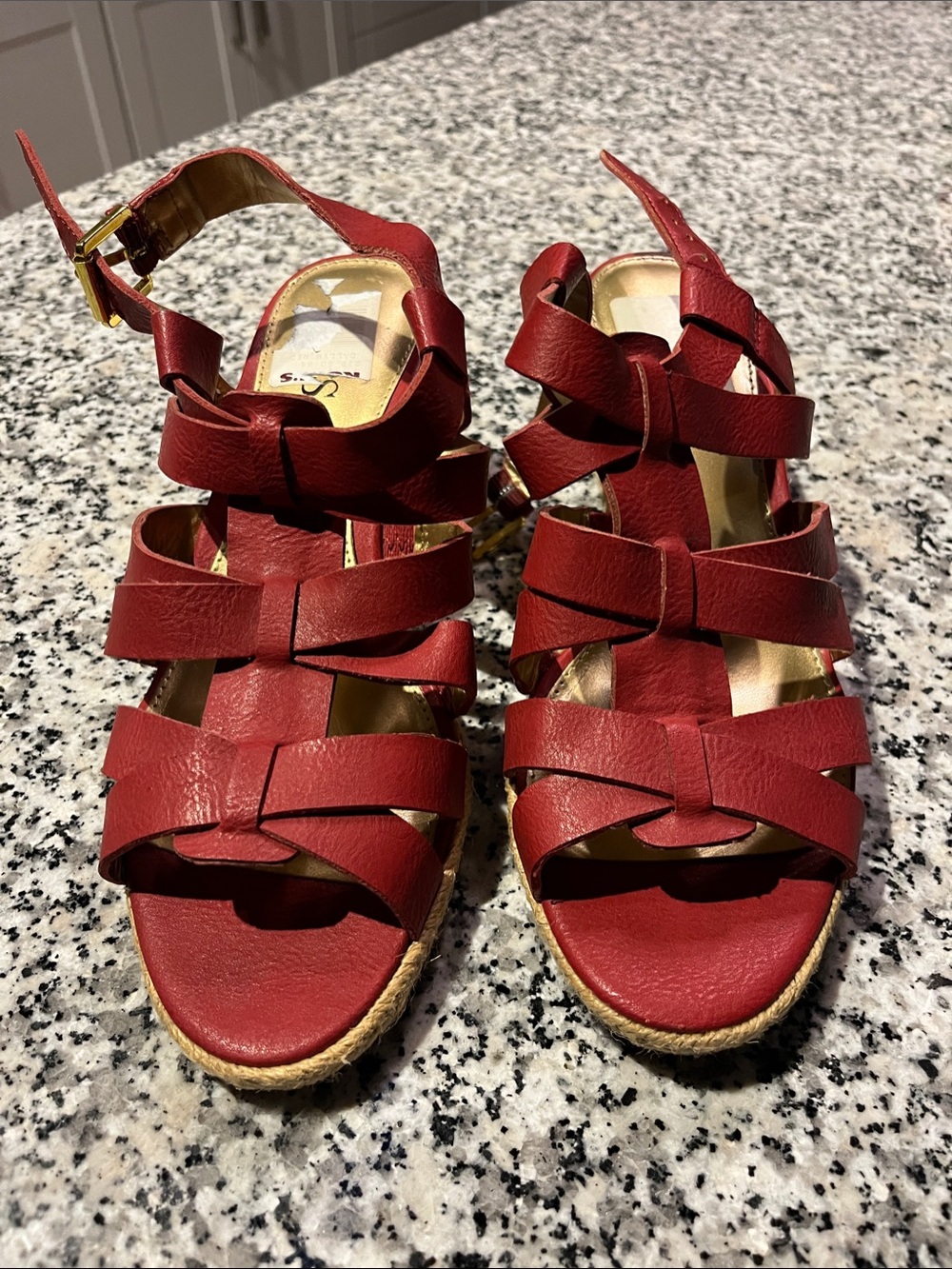 Women’s Red Woven Sandals - Casual Comfort